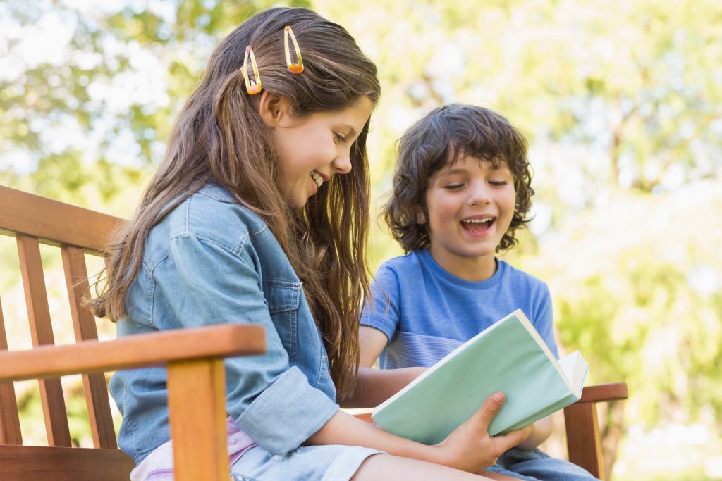 Children reading together