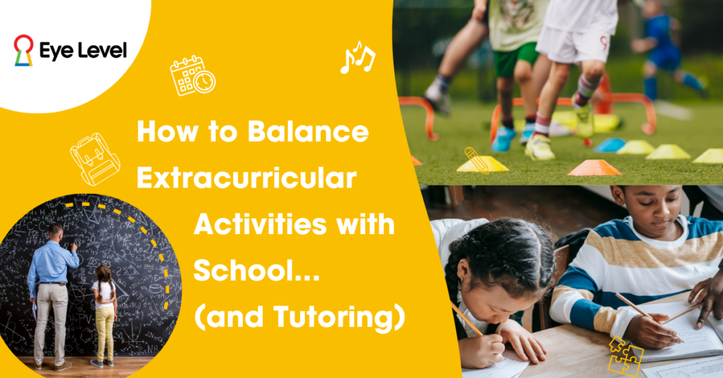 Images of students at tutoring or soccer practice receiving Help to balance academics and extracurriculars with personalized tutoring. J