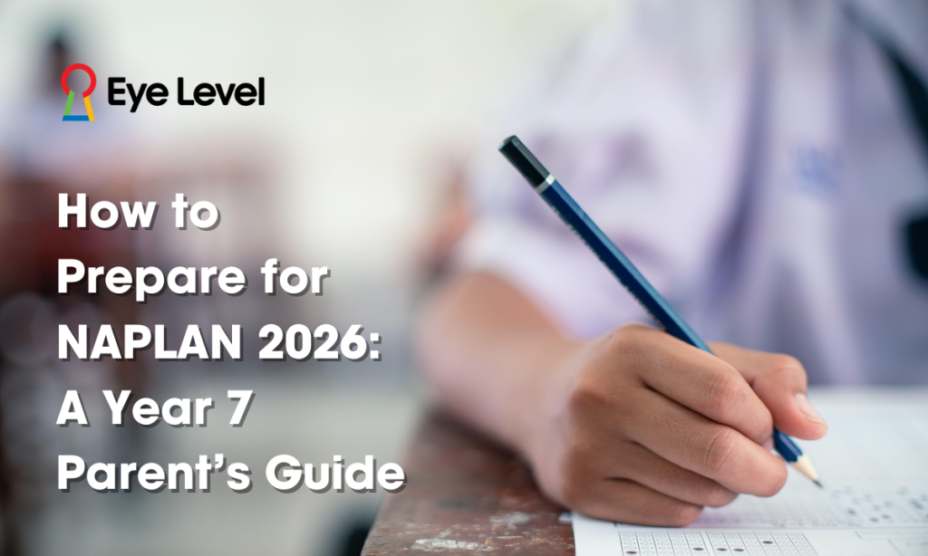 NAPLAN 2026 Yr7 how to prepare - child holding a pencil writing a test